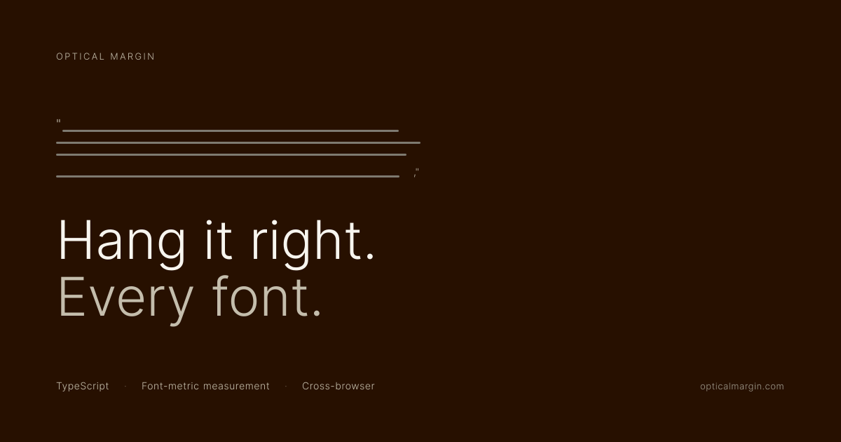 Optical Margin website preview